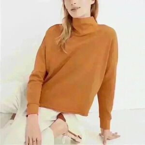 Madewell women’s fresh cider mock neck sweatshirt size M